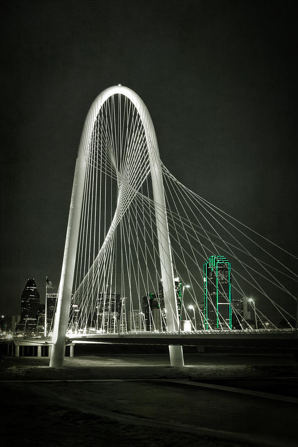 Bridge Photograph - Margaret Hunt Hill Bridge by Night by Joan Carroll