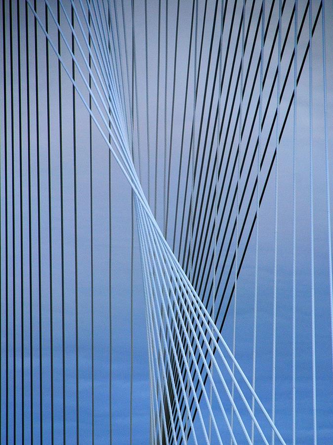 Margaret Hunt Hill Bridge Cables Photograph by Steven Richman