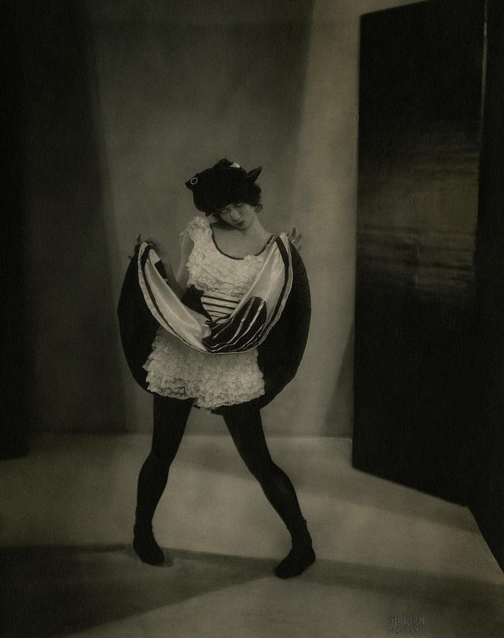 Hat Photograph - Margaret Severn Pulling Up Her Skirt by Edward Steichen