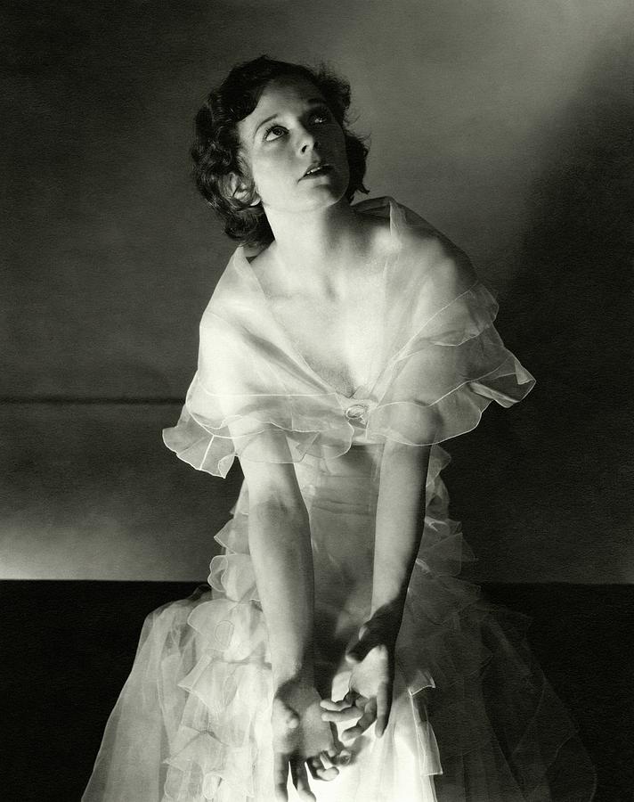 Margaret Sullavan Wearing A Dress Photograph by Edward Steichen