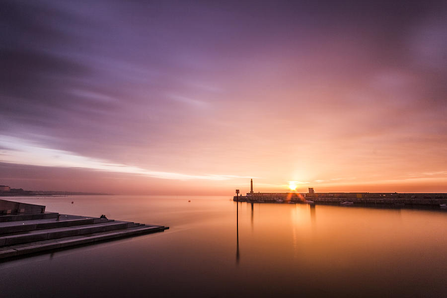 Lighthouse Photograph - Margate sunset by Ian Hufton