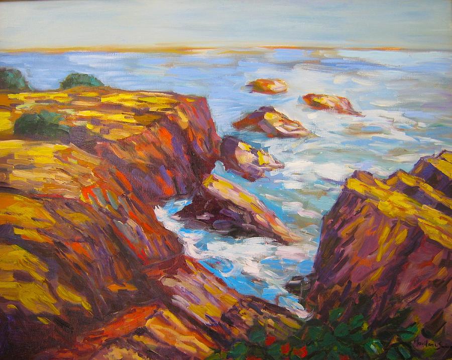 Maine Painting - Marginal Way Ogunquit by Marilene Sawaf Maine Painting - Marginal Way Ogunquit by Marilene Sawaf