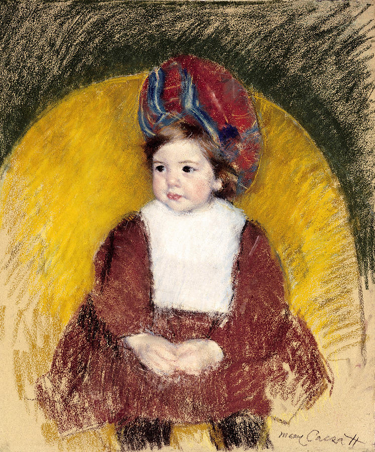 Margot In A Dark Red Costume Painting by Celestial Images
