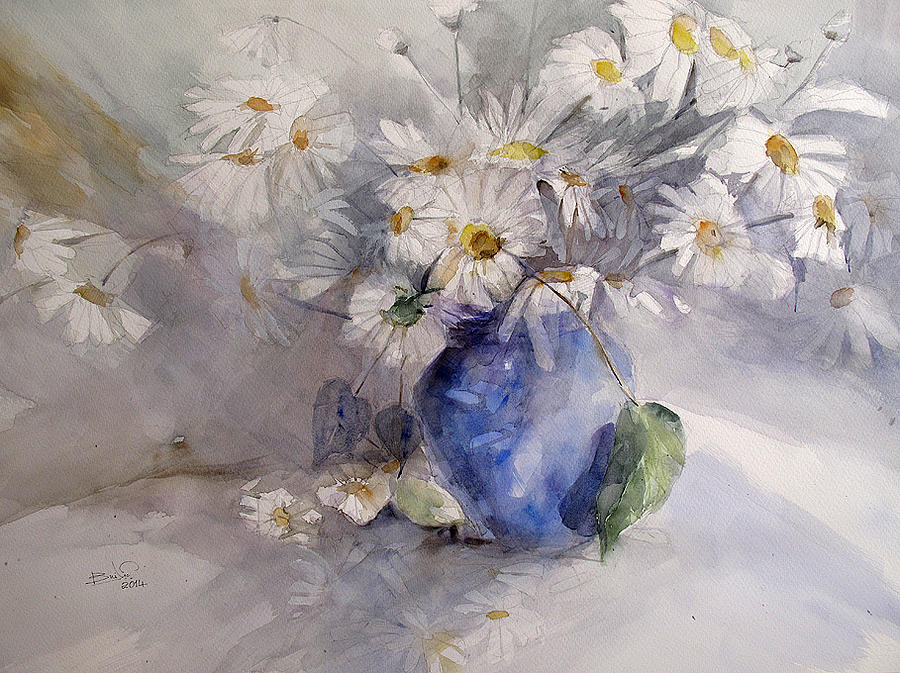 Marguerite Painting by Loc Bui