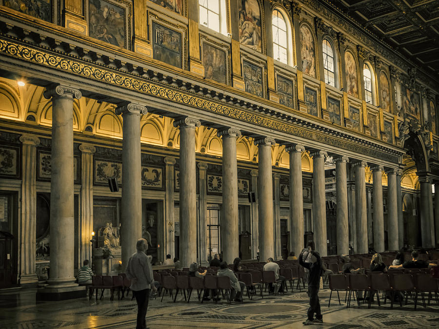Maria Maggiore Interior Photograph by Joan Carroll