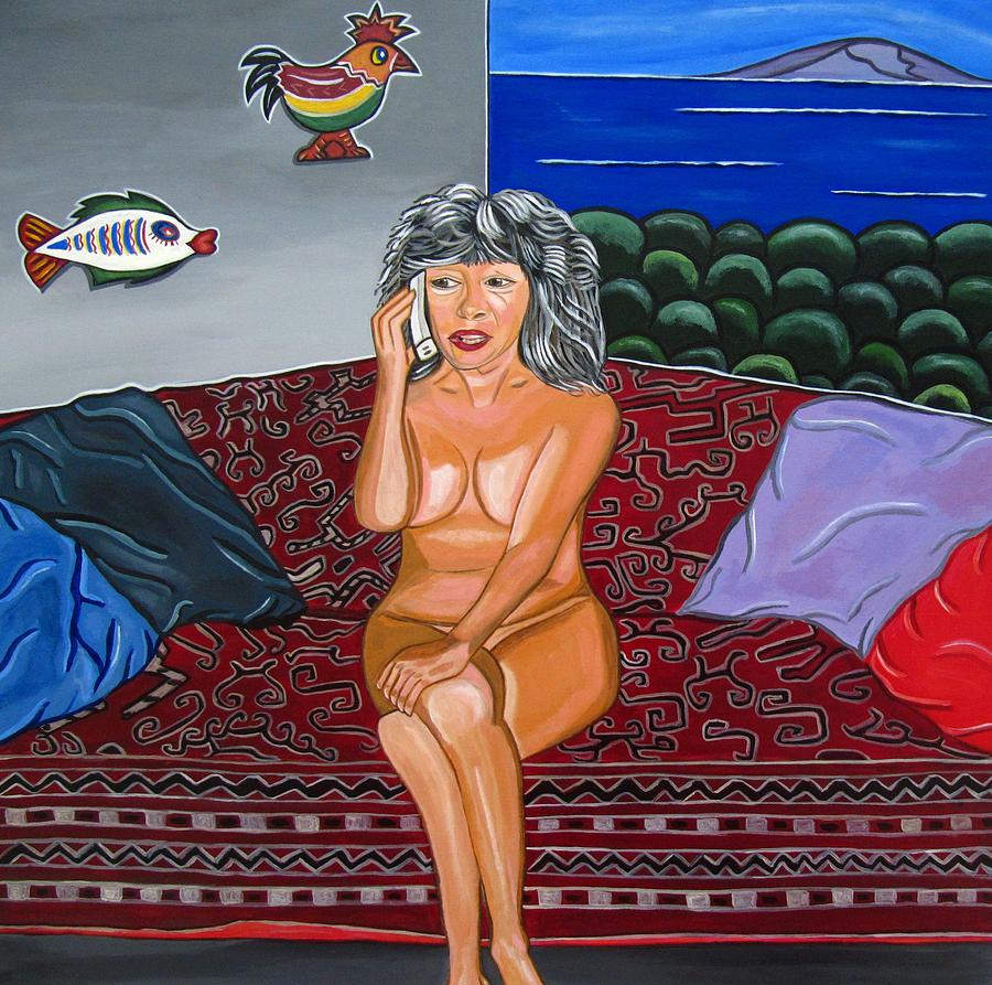 Maria speaks the naked truth Painting by Sandra Marie Adams