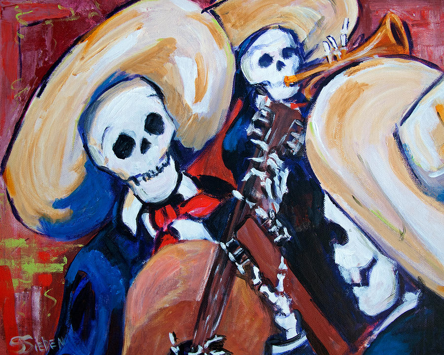 Mariachi Iv-cinco De Mayo Painting by Sharon Sieben