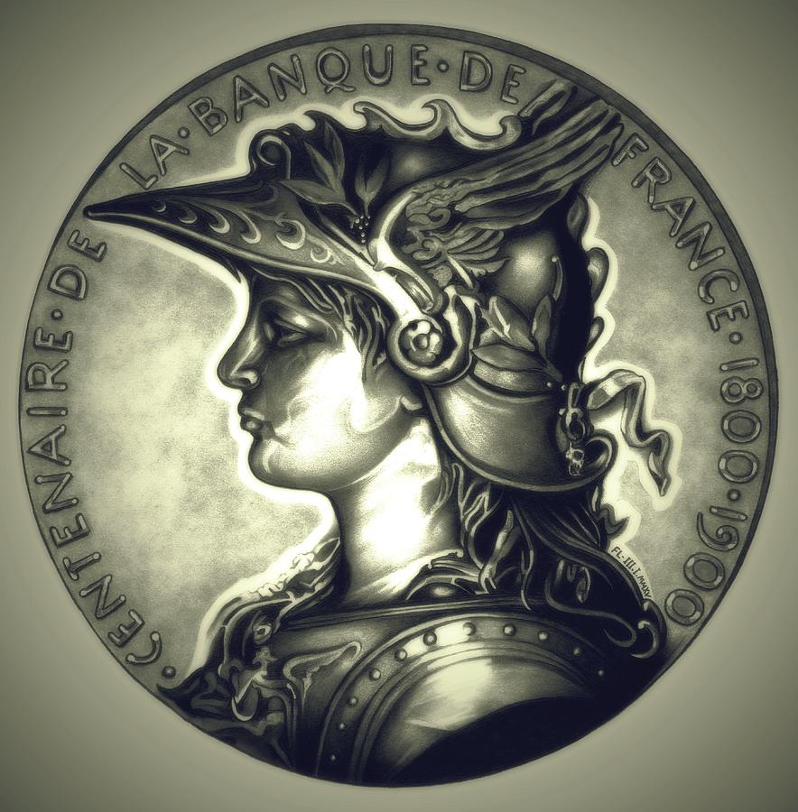 Coin Drawing - Limited Edition  Marianne Misty Night by Fred Larucci