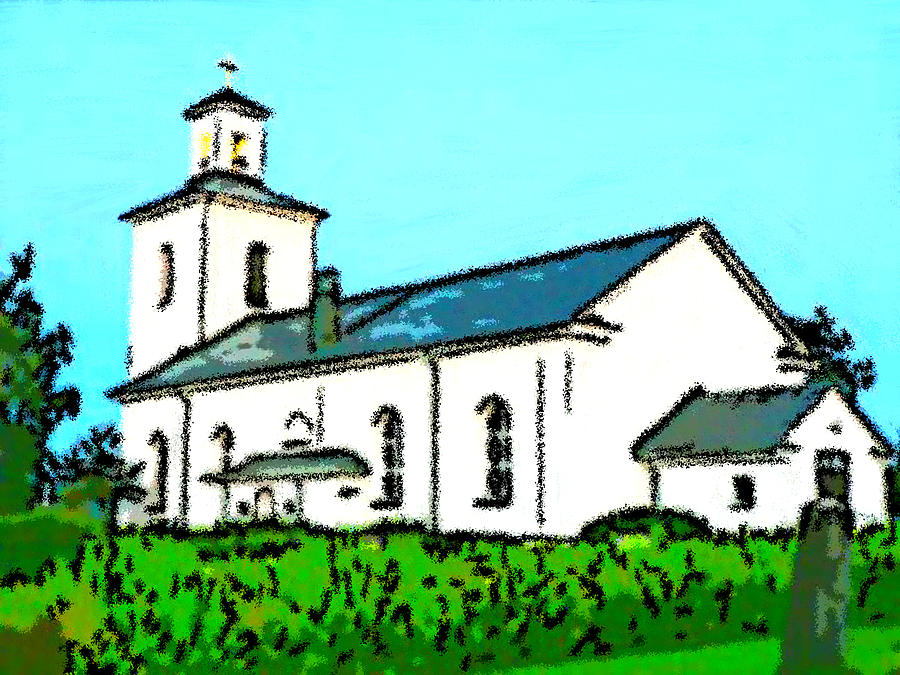 Marias Church Painting by Bruce Nutting