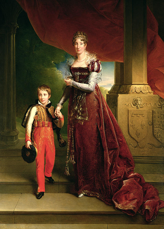 Marie Amelie De Bourbon 1782-1866 Duchess Of Orleans And Her Son, Prince Ferdinand 1810-42 Duke Photograph by Francois Pascal Simon, Baron Gerard