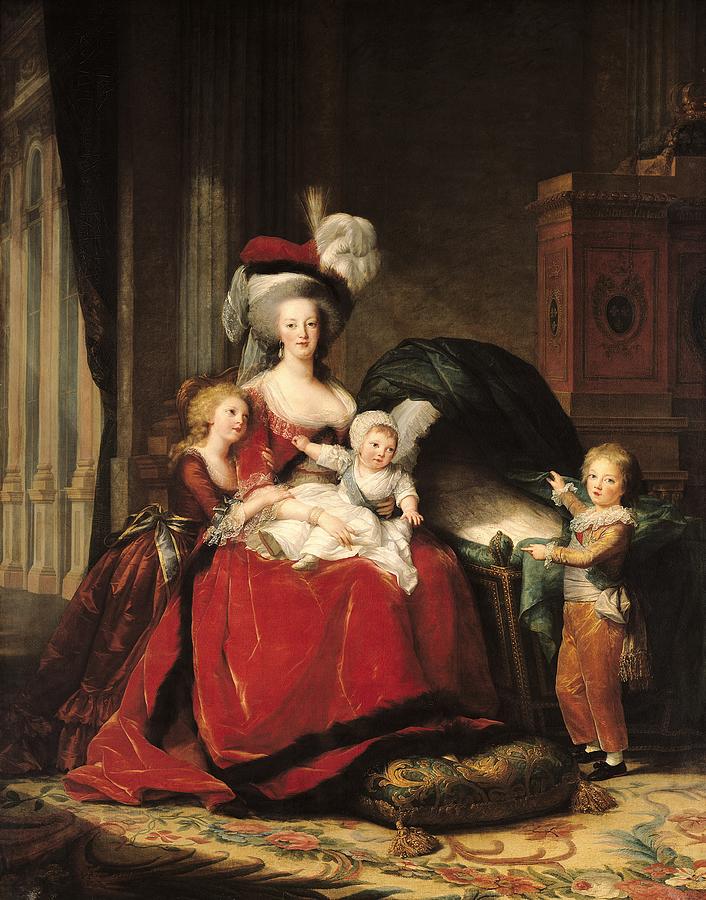 Marie Antoinette and her Children Painting by Elisabeth Louise Vigee-Lebrun