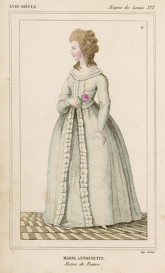 Marie Antoinette In Plain Dress Drawing by Mary Evans Picture Library