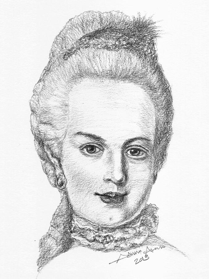 Portrait Drawing - Marie Antoinette  by Salman Ameer