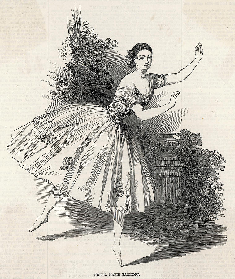 Marie Taglioni Italian Ballet Dancer Drawing By Illustrated London News 