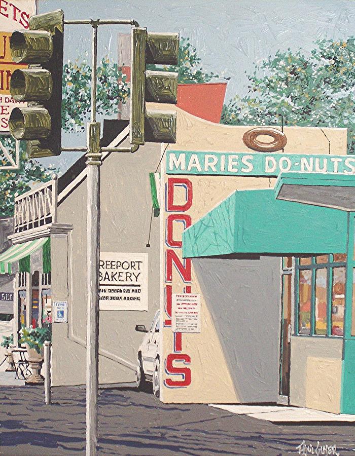 Sacramento Painting - Maries Donuts by Paul Guyer