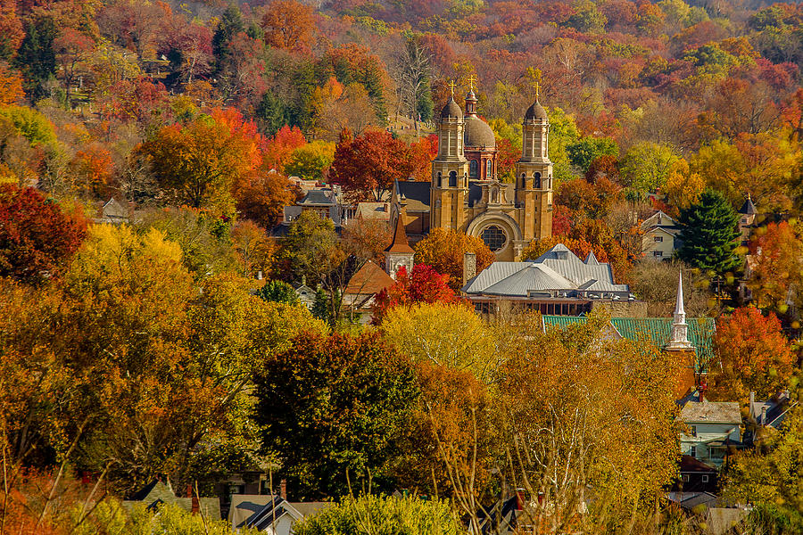 Marietta Ohio Basilica in Autumn Photograph by Robert Powell - Fine Art ...