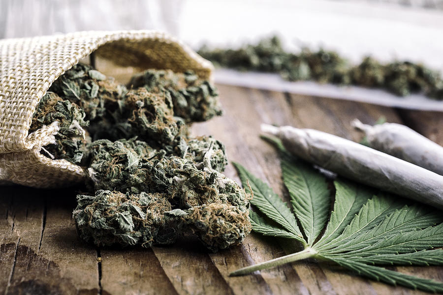 Marijuana buds with marijuana joints Photograph by Nastasic
