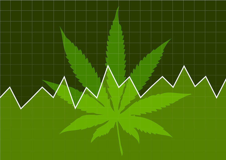 Marijuana - financial background Drawing by Traffic_analyzer