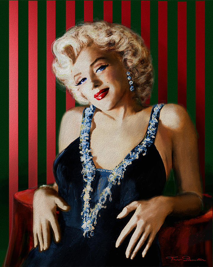 Marilyn 126 d stripes Painting by Theo Danella