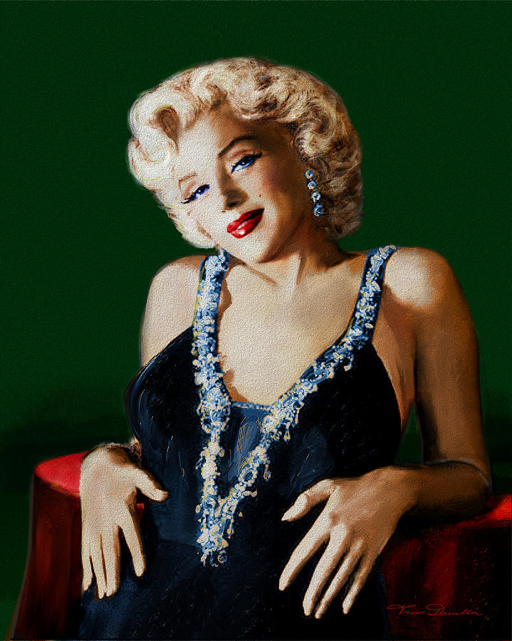 Marilyn 126 green Painting by Theo Danella