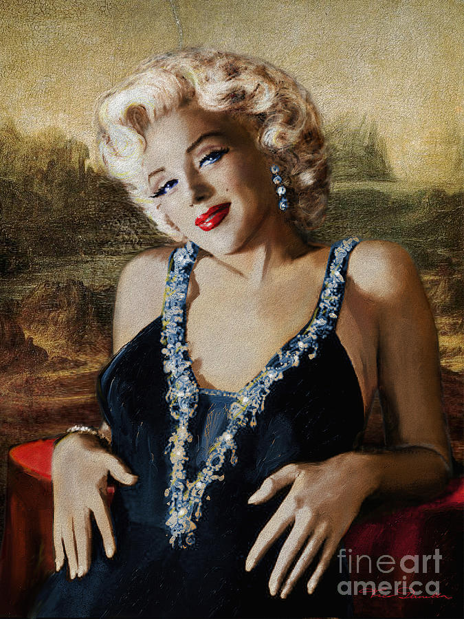 Marilyn Monroe Painting - Marilyn 126 Mona LIsa by Theo Danella