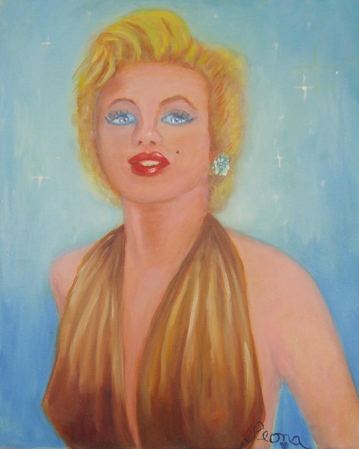Marilyn Monroe Painting - Marilyn at the Gala by Leona Borge