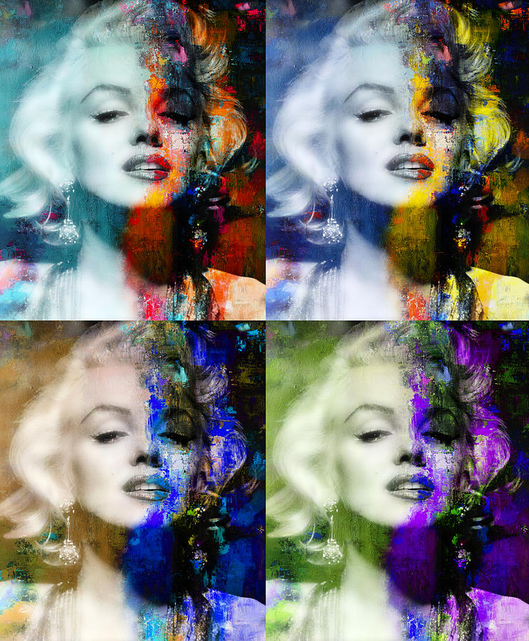 Marilyn by Four Digital Art by Mal Bray