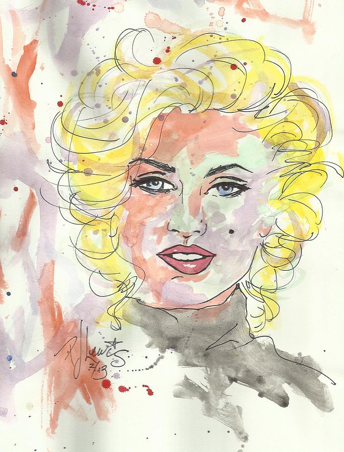 Marilyn Monroe Painting - Marilyn colors by PJ Lewis