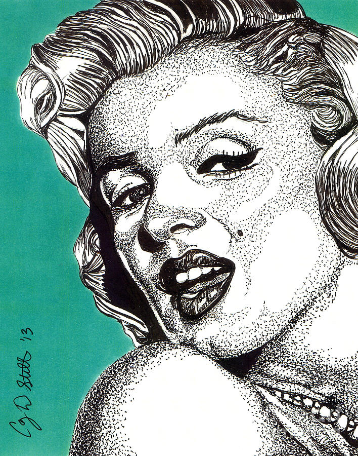 Marilyn Drawing by Cory Still