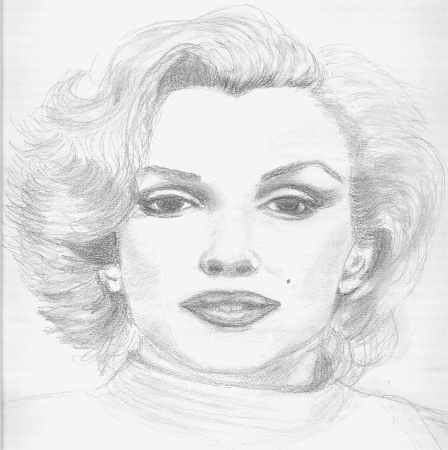 Marilyn Drawing by Debbie Rowe | Fine Art America