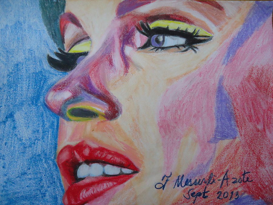 Cool Painting - Marilyn by Fladelita Messerli-