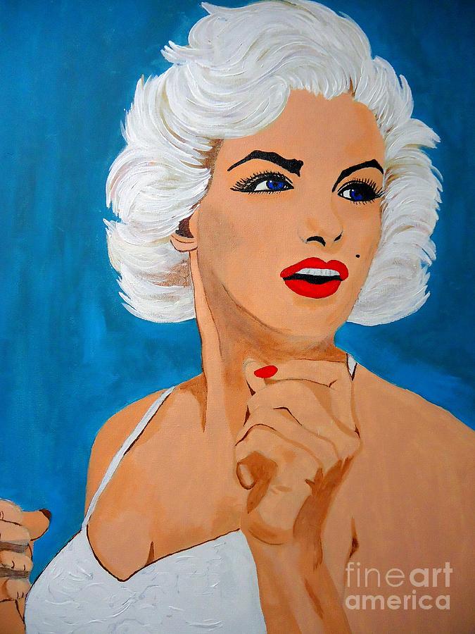 Marilyn in her Glory2 Painting by Saundra Myles