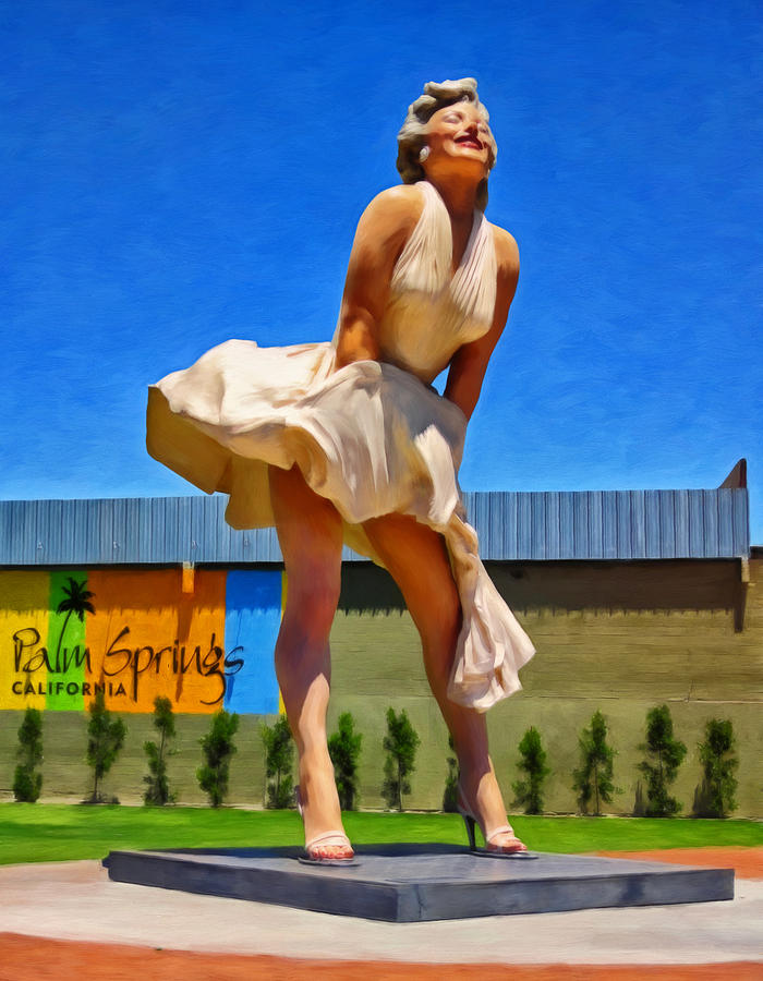 Marilyn in Palm Springs Painting by Michael Pickett