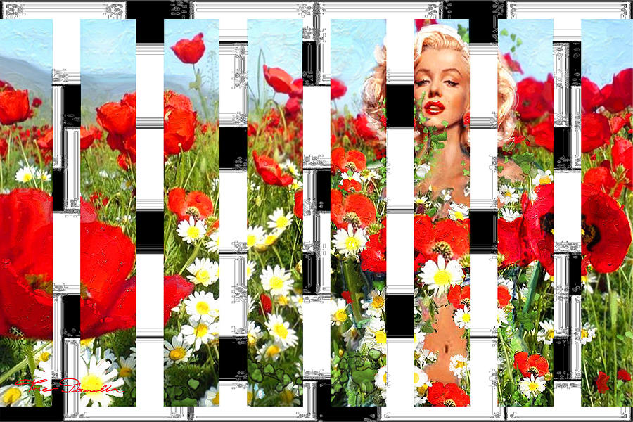 Marilyn in poppies 2  Painting by Theo Danella