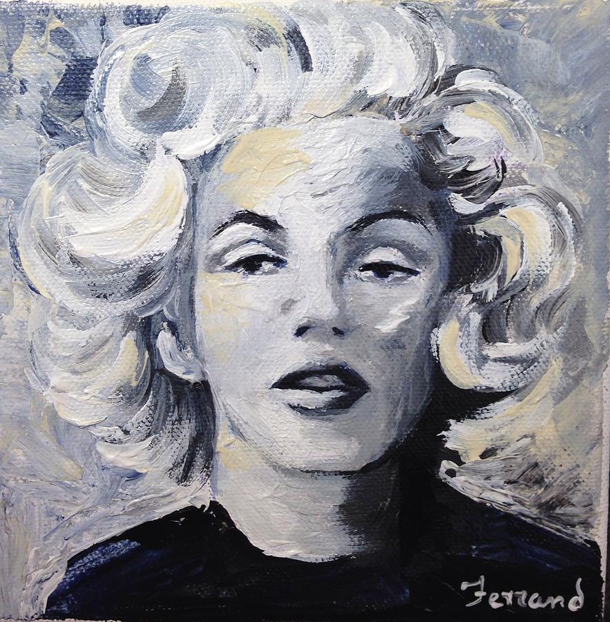 Marilyn Painting by Karen  Ferrand Carroll