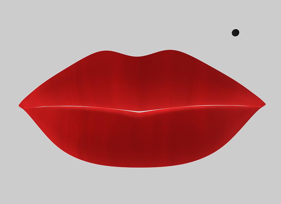 Marilyn Lips Digital Art by Louis Ferreira