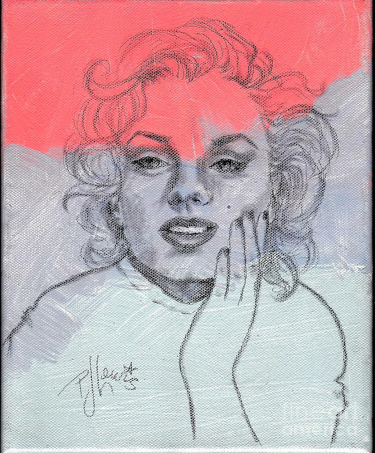 Marilyn loved color Mixed Media by PJ Lewis