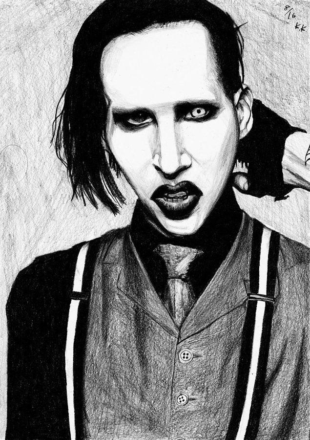 Marilyn Manson Drawing by Kohdai Kitano