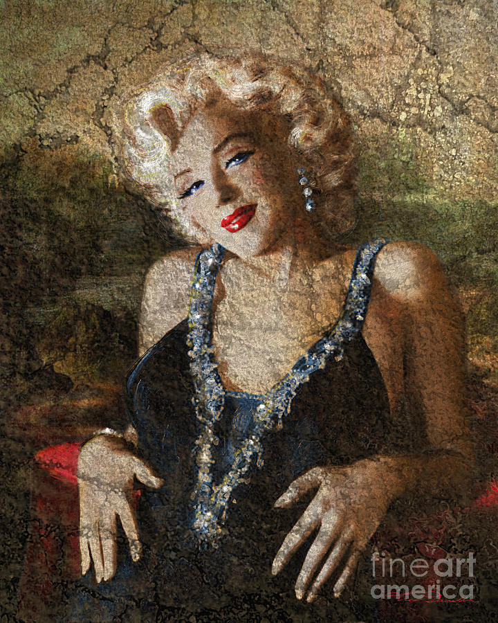Marilyn Monroe Painting - Marilyn  Mona Lisa 1 A by Theo Danella