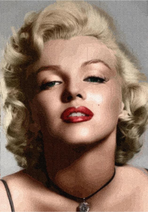 Marilyn Monroe - Knitting Digital Art by Samuel Majcen | Fine Art America