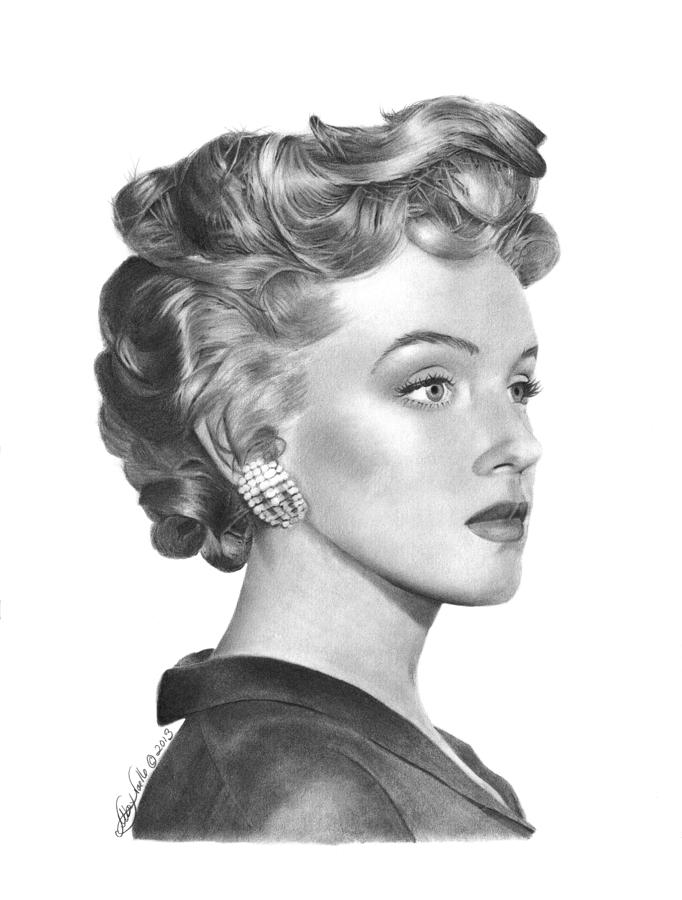 Marilyn Monroe Drawing - Marilyn Monroe - 014 by Abbey Noelle