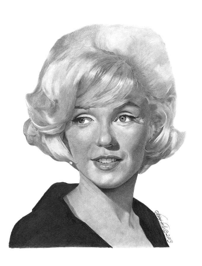 Marilyn Monroe - 015 Drawing by Abbey Noelle
