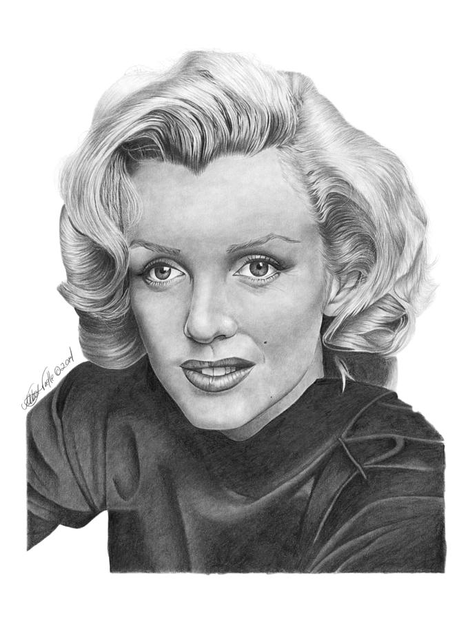 Marilyn Monroe - 025 Drawing by Abbey Noelle