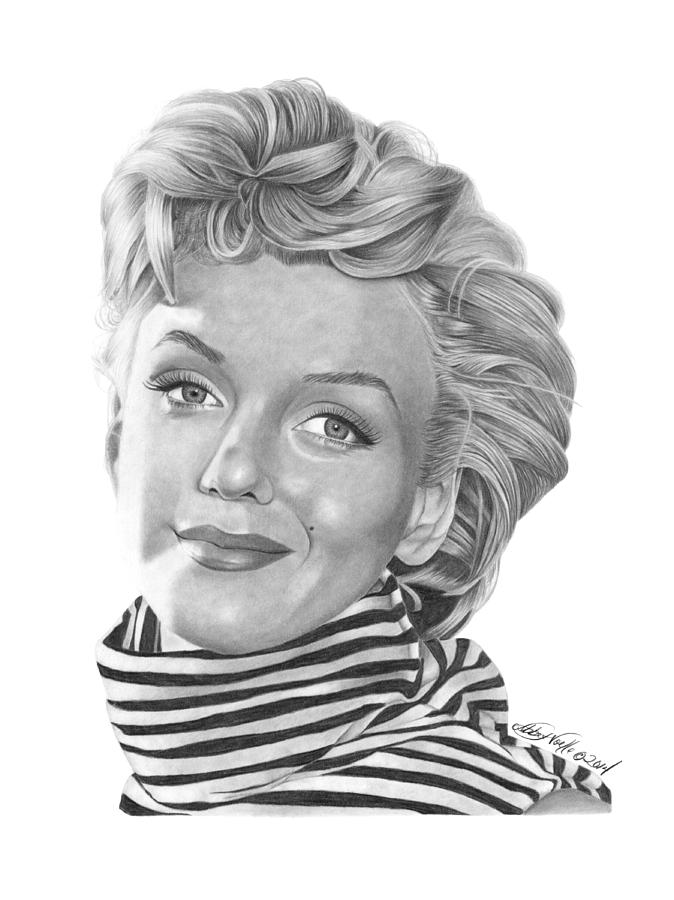 Marilyn Monroe - 029 Drawing by Abbey Noelle