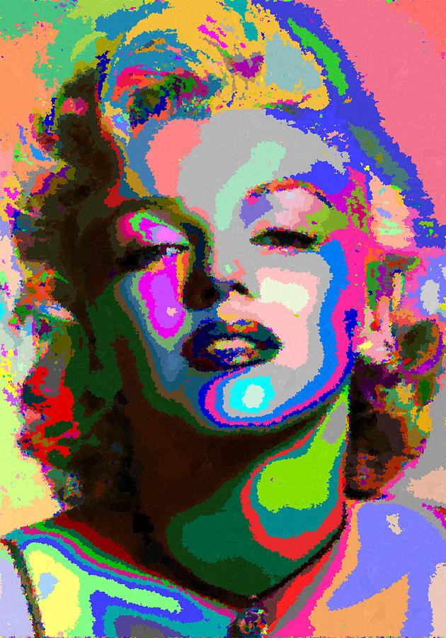 Marilyn Monroe - Abstract 1 Painting by Samuel Majcen | Fine Art America