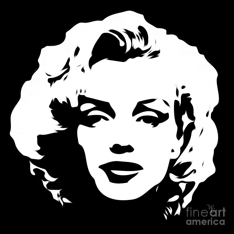Marilyn Monroe - Black And White - Pop Art Digital Art by William ...