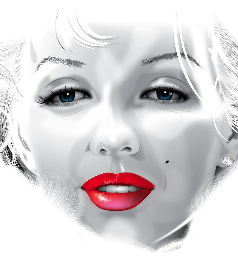 Marilyn Monroe Digital Art by Brian Gibbs