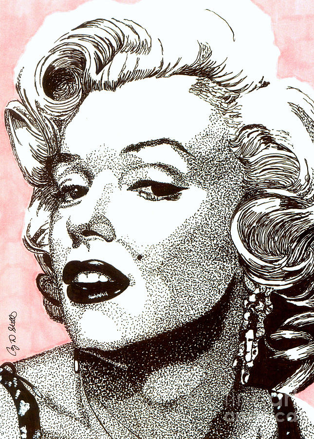 Marilyn Monroe Drawing by Cory Still