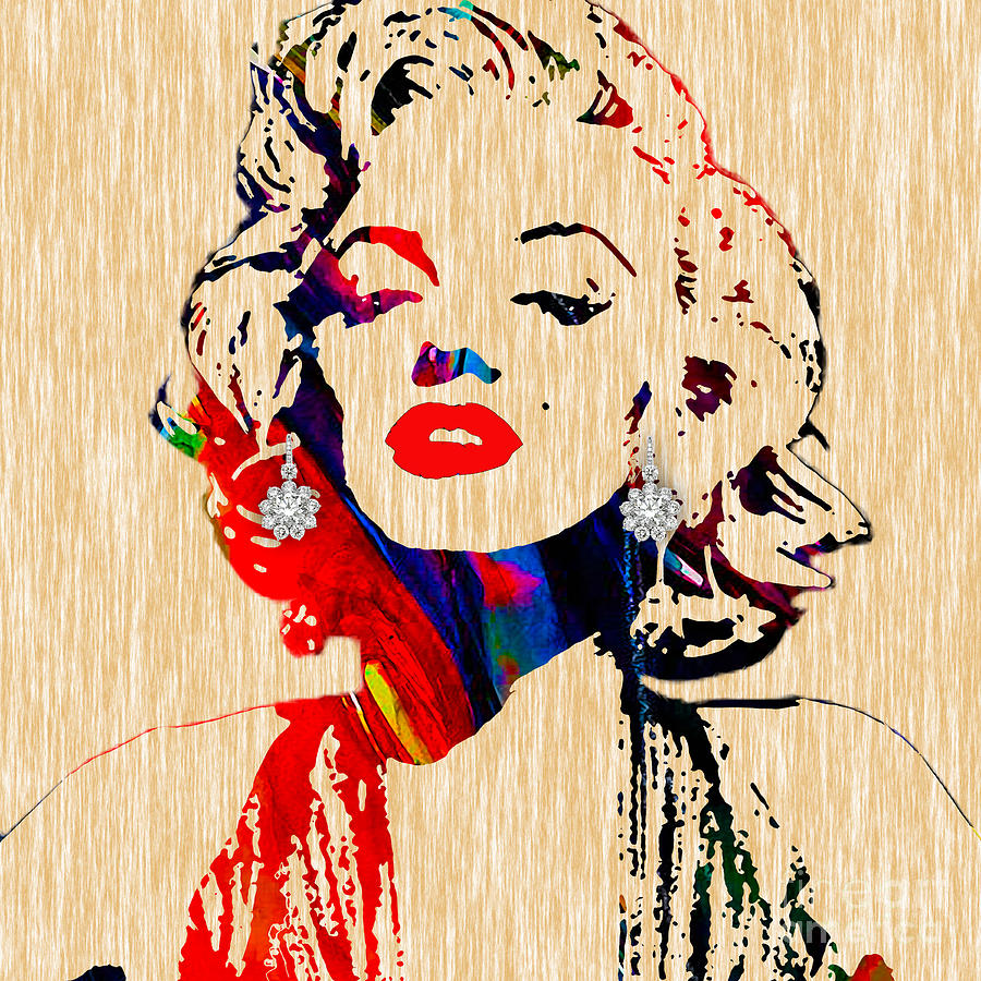Marilyn Monroe Diamond Earring Collection Mixed Media by Marvin Blaine