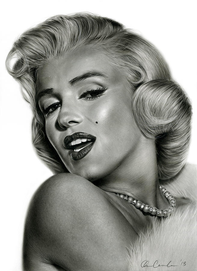 Marilyn Monroe drawing Drawing by Oscar Covarrubias